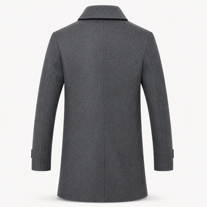 Men’s Double-Breasted Tweed Overcoat – Structured Heritage Layer for Smart Formal Dressing