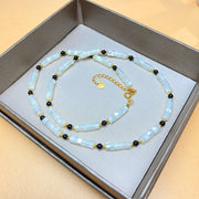 VARIANT|White Shell & Black Agate