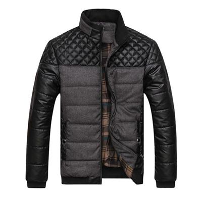 Men’s Quilted Panel Winter Jacket – Padded Zip-Up Outerwear for Everyday Cold-Weather Layering