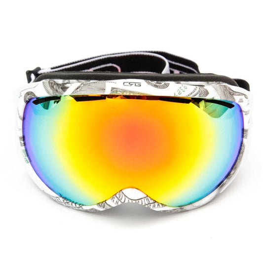 Men’s Anti-Fog Ski Goggles – Mirrored Dual-Lens UV-Protective Snowboard Goggles with Adjustable Non-Slip Strap