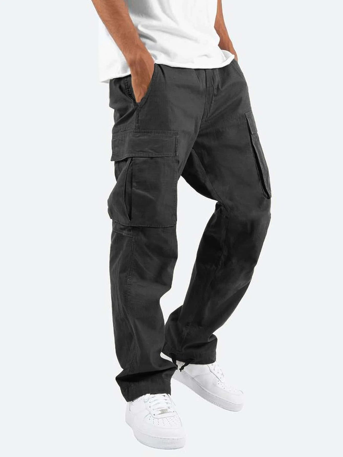 Men’s Multi-Pocket Cargo Trousers – Relaxed Workwear Pants for Everyday Utility