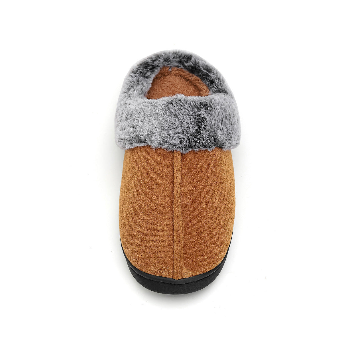 Women's Faux Fur Lined Platform Clog Slippers - Black (US 5-14)