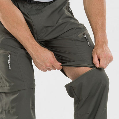Men’s Convertible Hiking Trousers – Zip-Off Outdoor Pants with Multiple Secure Pockets and Adjustable Waist