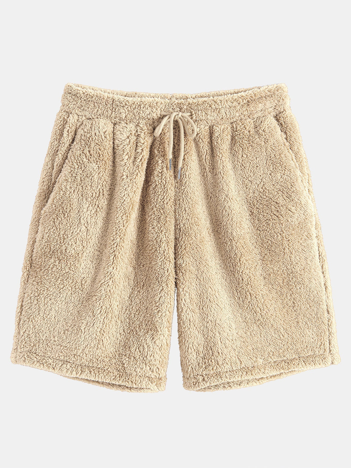 Men’s Teddy Fleece Hoodie and Shorts Set – Relaxed Two-Piece for Casual Days