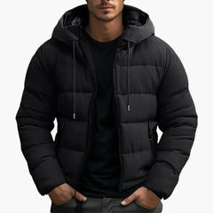 Men’s Insulated Hooded Puffer Jacket – Lightweight Winter Outerwear for Everyday Cold-Weather Styling