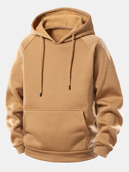 Men’s Raglan Hoodie Tracksuit – Regular Fit Polyester Set for Everyday Casual Wear