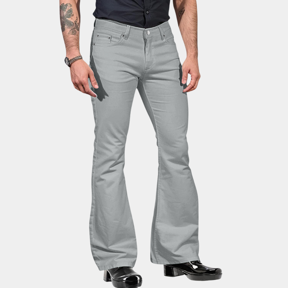 Men’s Flared Trousers – Slim-Fit Bell-Bottom Pants for Retro Casual Styling