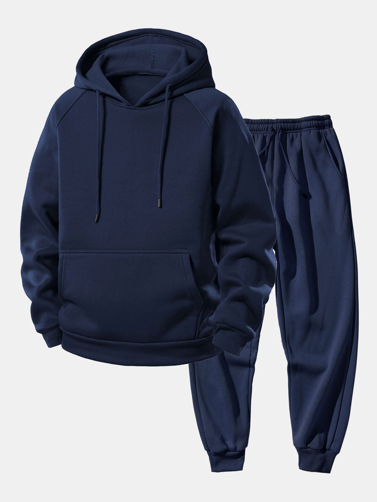 Men’s Raglan Hoodie Tracksuit – Regular Fit Polyester Set for Everyday Casual Wear