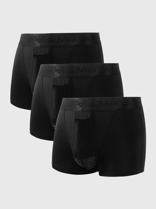 Men’s Breathable Boxer Briefs 3-Pack – Soft Supportive Everyday Underwear