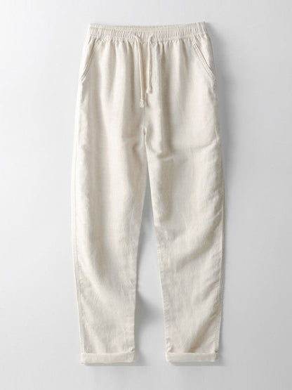 Men’s Printed Cuban Shirt and Linen Blend Trousers – Summer Holiday Co-Ord
