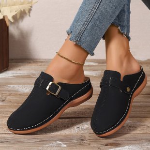 Women's Platform Clog Slippers - Black (US 5-11)