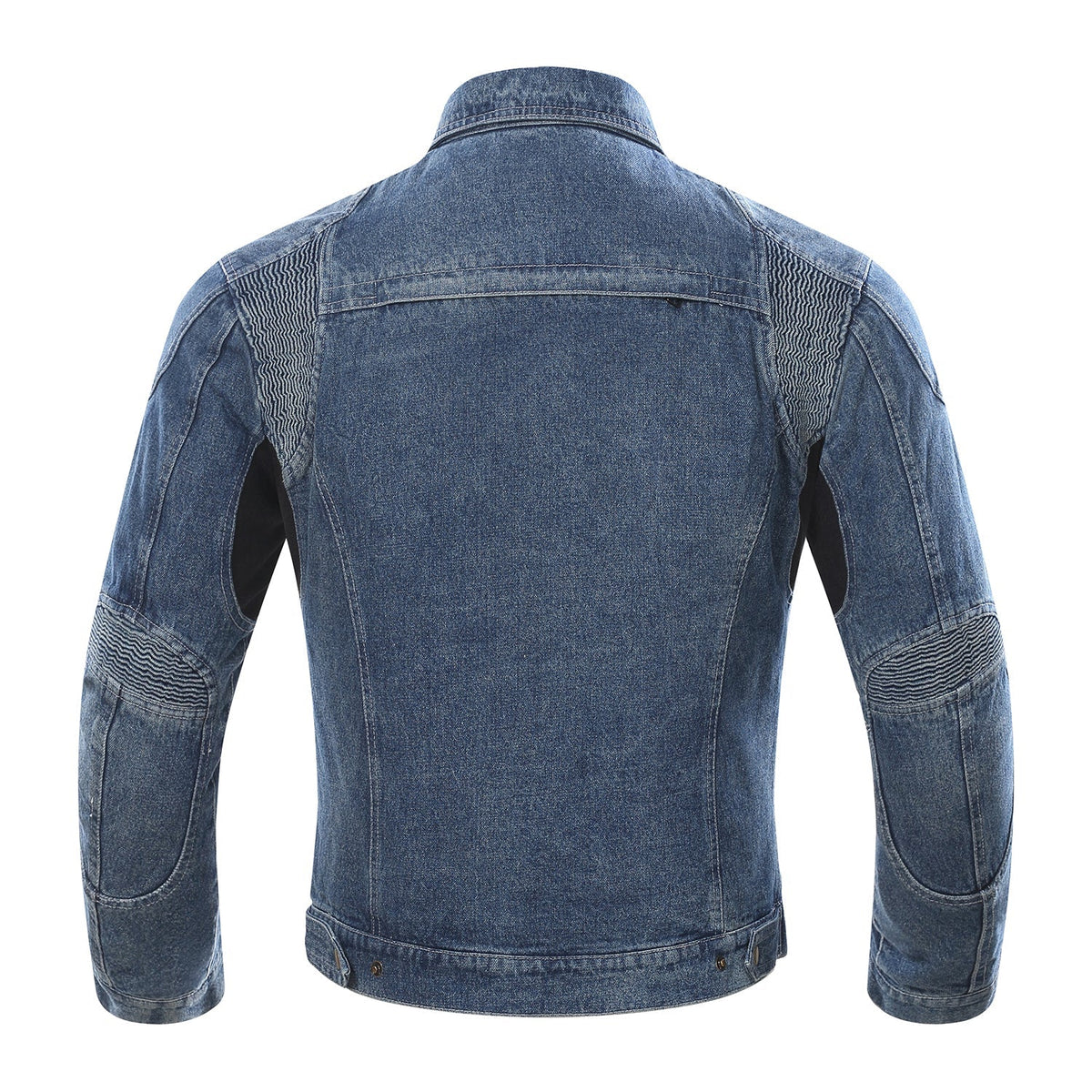 Men’s Protective Denim Motorcycle Jacket – Removable Lining with Integrated Riding Armour and Ventilation