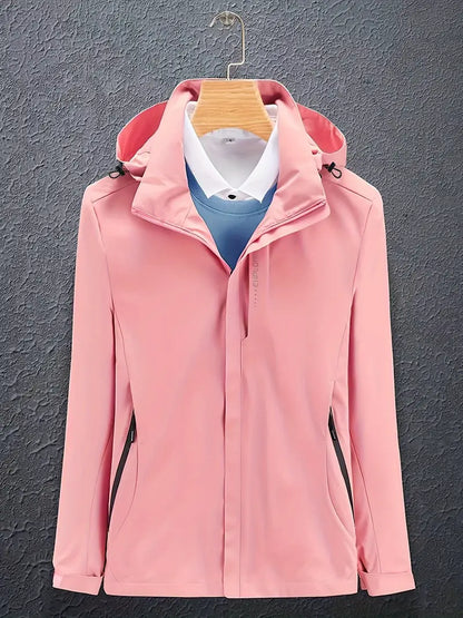 Women’s Hooded Softshell Jacket – Lightweight Windproof Outdoor Layer for Everyday Winter Wear