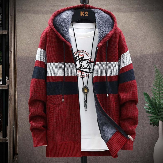 Men’s Hooded Zip-Up Cardigan – Soft Lightweight Layer for Casual and Smart-Casual Wear
