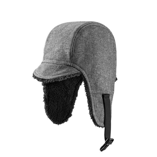 Unisex Fleece-Lined Winter Cycling Cap – Windproof Ear-Covering Hat with Adjustable Chin Strap