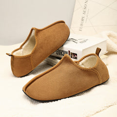 Women's Suede-Look Platform Clog Slippers - Black