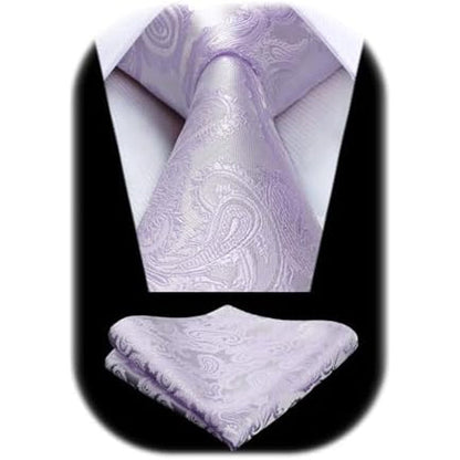 Men’s Paisley Jacquard Tie Set – Refined Formal Accessories for Weddings and Events