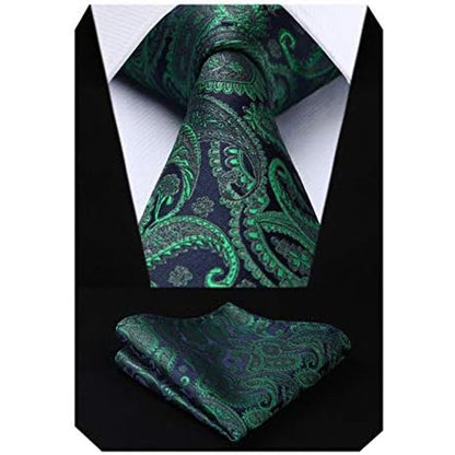 Men’s Floral Paisley Tie Set – Refined Formal Accessories for Weddings and Events