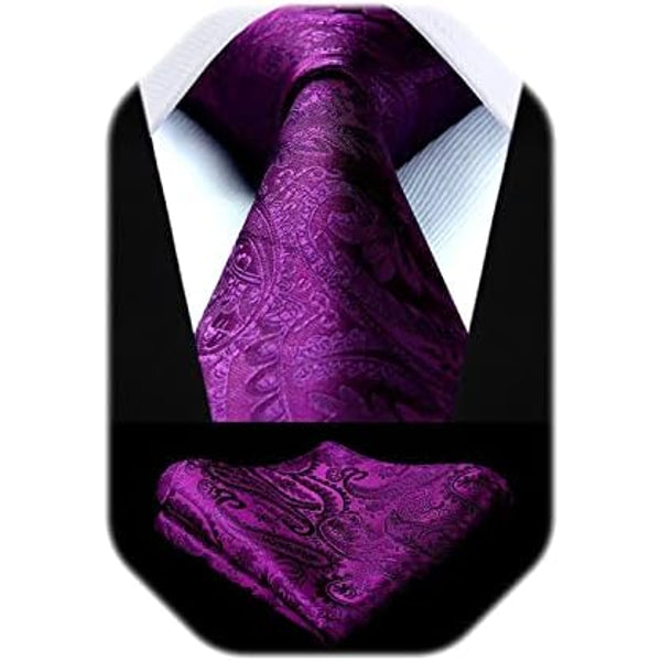 Men’s Paisley Jacquard Tie Set – Refined Formal Accessories for Weddings and Events