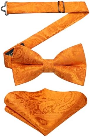 Men’s Paisley Bow Tie Set – Refined Formal Accessories for Weddings and Events