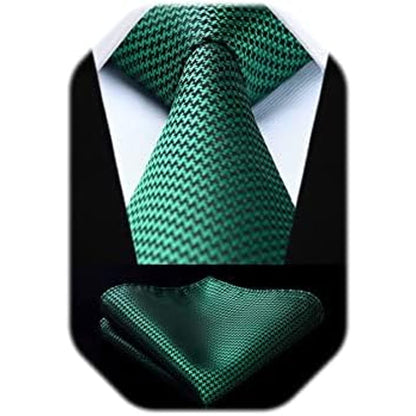 Men’s Textured Tie Set – Classic Formal Accessories for Weddings and Business