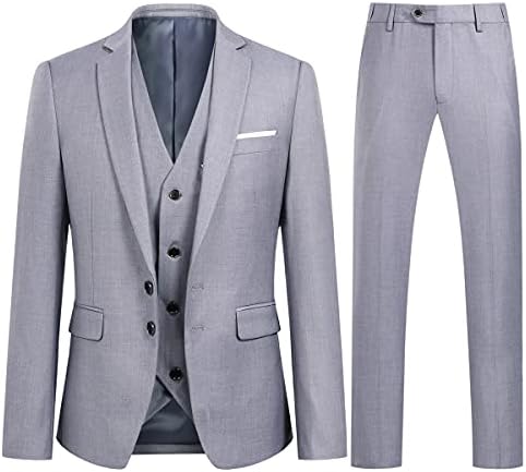 Men’s Slim Three-Piece Suit – Structured Tailoring for Weddings and Business