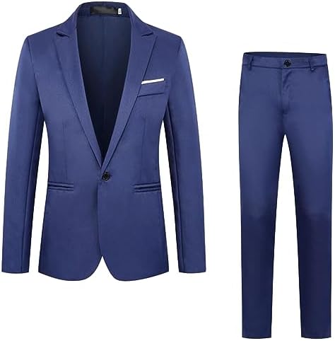 Men’s Slim Two-Piece Business Suit – Classic Tailoring for Formal Occasions