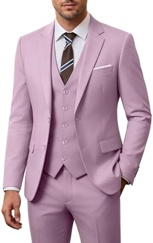 Men’s Three-Piece Wedding Suit – Slim Two-Button Tailoring for Formal Events