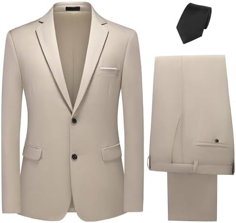 Men’s Two-Button Suit Set – Refined Two-Piece Tailoring for Formal Occasions