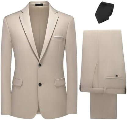 Men’s Two-Button Suit Set – Refined Two-Piece Tailoring for Formal Occasions