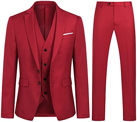 Men’s Slim Three-Piece Suit – Structured Tailoring for Weddings and Business