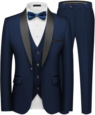 Men’s Slim Three-Piece Evening Suit – One-Button Tailoring for Weddings and Business