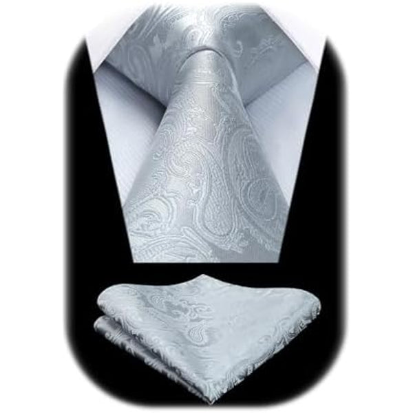 Men’s Paisley Jacquard Tie Set – Refined Formal Accessories for Weddings and Events