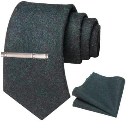 Men’s Cashmere-Wool Tie Set – Textured Accessories for Refined Tailoring