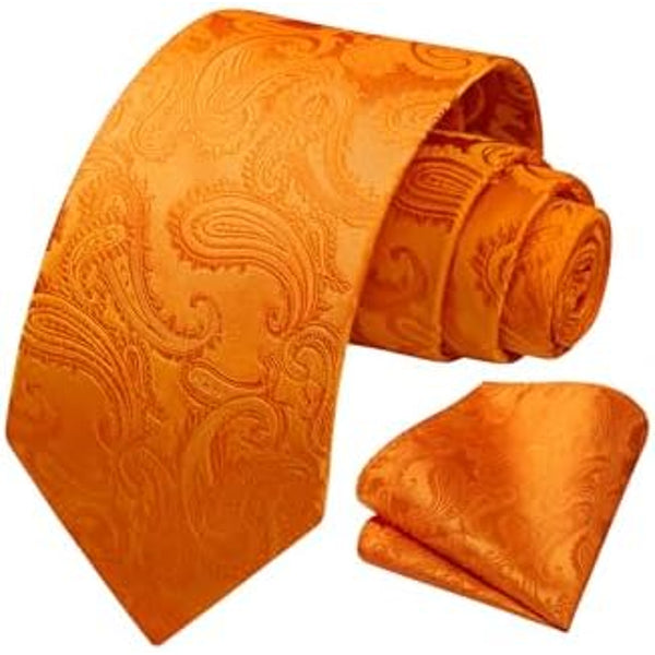 Men’s Floral Paisley Tie Set – Refined Formal Accessories for Weddings and Events