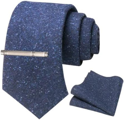 Men’s Cashmere-Wool Tie Set – Textured Accessories for Refined Tailoring