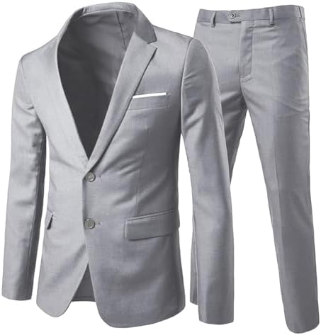 Men’s Slim-Fit Two-Piece Suit – Tailored Set for Business and Weddings