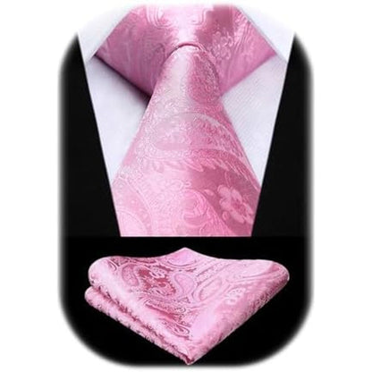 Men’s Paisley Jacquard Tie Set – Refined Formal Accessories for Weddings and Events