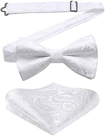Men’s Paisley Bow Tie Set – Refined Formal Accessories for Weddings and Events