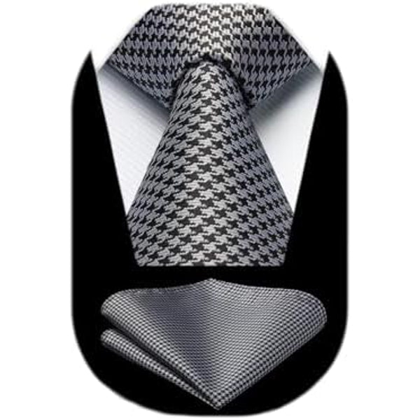 Men’s Textured Tie Set – Classic Formal Accessories for Weddings and Business