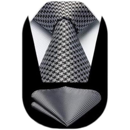Men’s Textured Tie Set – Classic Formal Accessories for Weddings and Business