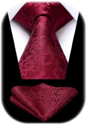 Men’s Paisley Jacquard Tie Set – Refined Formal Accessories for Weddings and Events