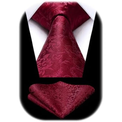 Men’s Paisley Jacquard Tie Set – Refined Formal Accessories for Weddings and Events