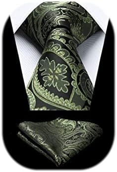 Men’s Paisley Jacquard Tie Set – Refined Formal Accessories for Weddings and Events