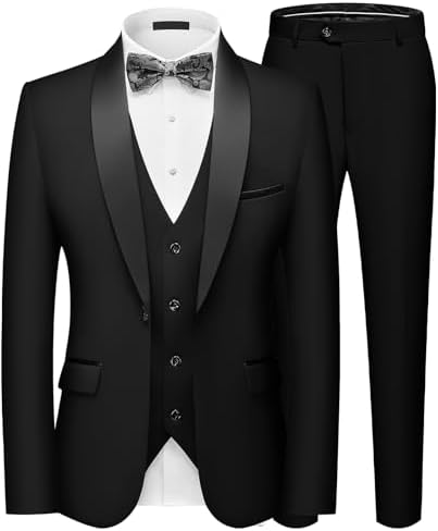 Men’s Slim Three-Piece Evening Suit – One-Button Tailoring for Weddings and Business