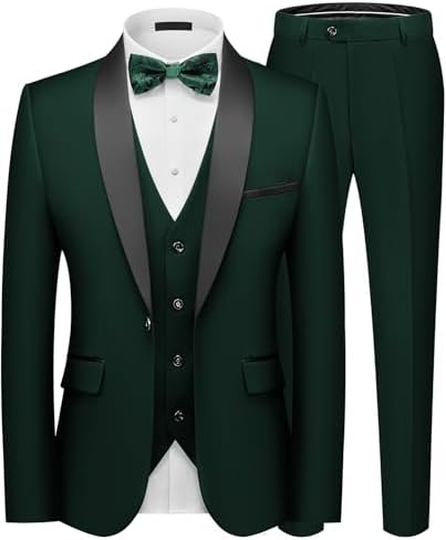 Men’s Slim Three-Piece Evening Suit – One-Button Tailoring for Weddings and Business