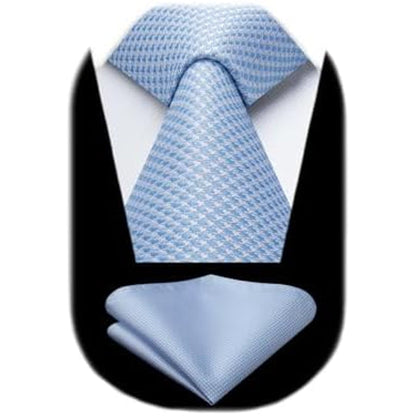 Men’s Textured Tie Set – Classic Formal Accessories for Weddings and Business