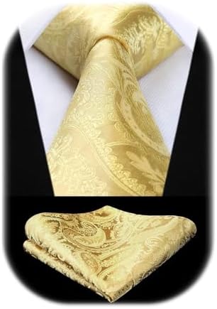 Men’s Paisley Jacquard Tie Set – Refined Formal Accessories for Weddings and Events