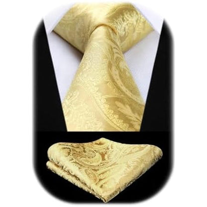 Men’s Paisley Jacquard Tie Set – Refined Formal Accessories for Weddings and Events