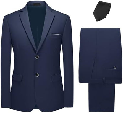 Men’s Two-Button Suit Set – Refined Two-Piece Tailoring for Formal Occasions